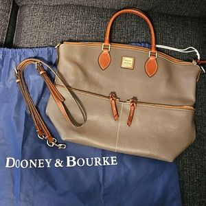 Dooney & Bourke Large Pocket Leather Satchel
